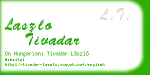 laszlo tivadar business card