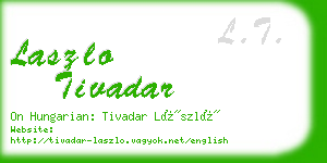 laszlo tivadar business card